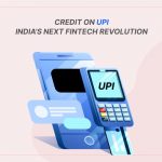 A person using a mobile phone UPI app with a credit option highlighted, symbolizing digital lending growth in India